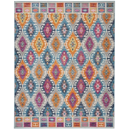 Palacedesigns 8 x 10 ft. Multi Color Ogee Pattern Area Rug PA2456773